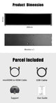 LESOWN P113 11.3 inch Stretched Bar Display HDMI External Long Monitor for PC Temperature Monitoring Aida64