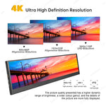 LESOWN P141GMS 14.1 inch Long Portable Monitor 4K Ultra Wide USB C HDMI IPS Laptop PC External LCD Monitor