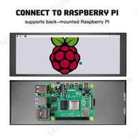 LESOWN P69 6.9 inch Additional Long HDMI Monitor for RPi 1280x480 IPS Bar LCD Display PC Temperature Monitoring Aida64