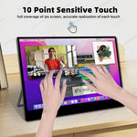 LESOWN P156K UHD 3840x2160 USB C HDMI 4K Touchscreen LCD Monitor 15.6 inch Portable External IPS Secondary Screen Laptop PC Display