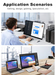 LESOWN P140KPS/P140KMS 14 inch 4K Portable Monitor Wide Screen USB-C Display with Holder for Laptop Phone Xbox PS4 PS5 Switch