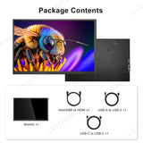 LESOWN P101DP P101DP-T 10.1inch 1280x800 IPS LCD Portable Display Mini Secondary Monitor USB‑C Side Screen Compact Display for Laptop Plug & Play