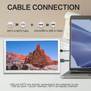 LESOWN P70CW White Small HDMI LCD Portable Monitor 7.0inch IPS Display Dual Speakers Audio Jack