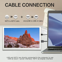 LESOWN P70CW White Small HDMI LCD Portable Monitor 7.0inch IPS Display Dual Speakers Audio Jack