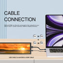 LESOWN P88-T 8.8 inch Long LCD Panel Display Touchscreen 1920x480 Wide Secondary Screen for Window PC