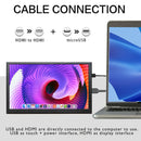 LESOWN P70C mini Wide Screen 7 inch IPS 1024x600 with Speakers Portable PC Monitor Extender