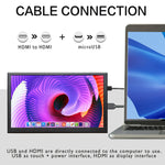 LESOWN P70C mini Wide Screen 7 inch IPS 1024x600 with Speakers Portable PC Monitor Extender