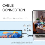 LESOWN P113 11.3 inch Stretched Bar Display HDMI External Long Monitor for PC Temperature Monitoring Aida64