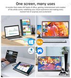 LESOWN P133K 13.3 inch 4K Portable Monitor UHD 3840x2160 IPS LCD Touchscreen VESA Extension Display for XBox PS4/5 Switch PC Laptop