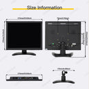 LESOWN N120 12 inch 1024x768 Industrial LCD Monitor 4:3 HDMI AV Small Wide Screen Touch Display