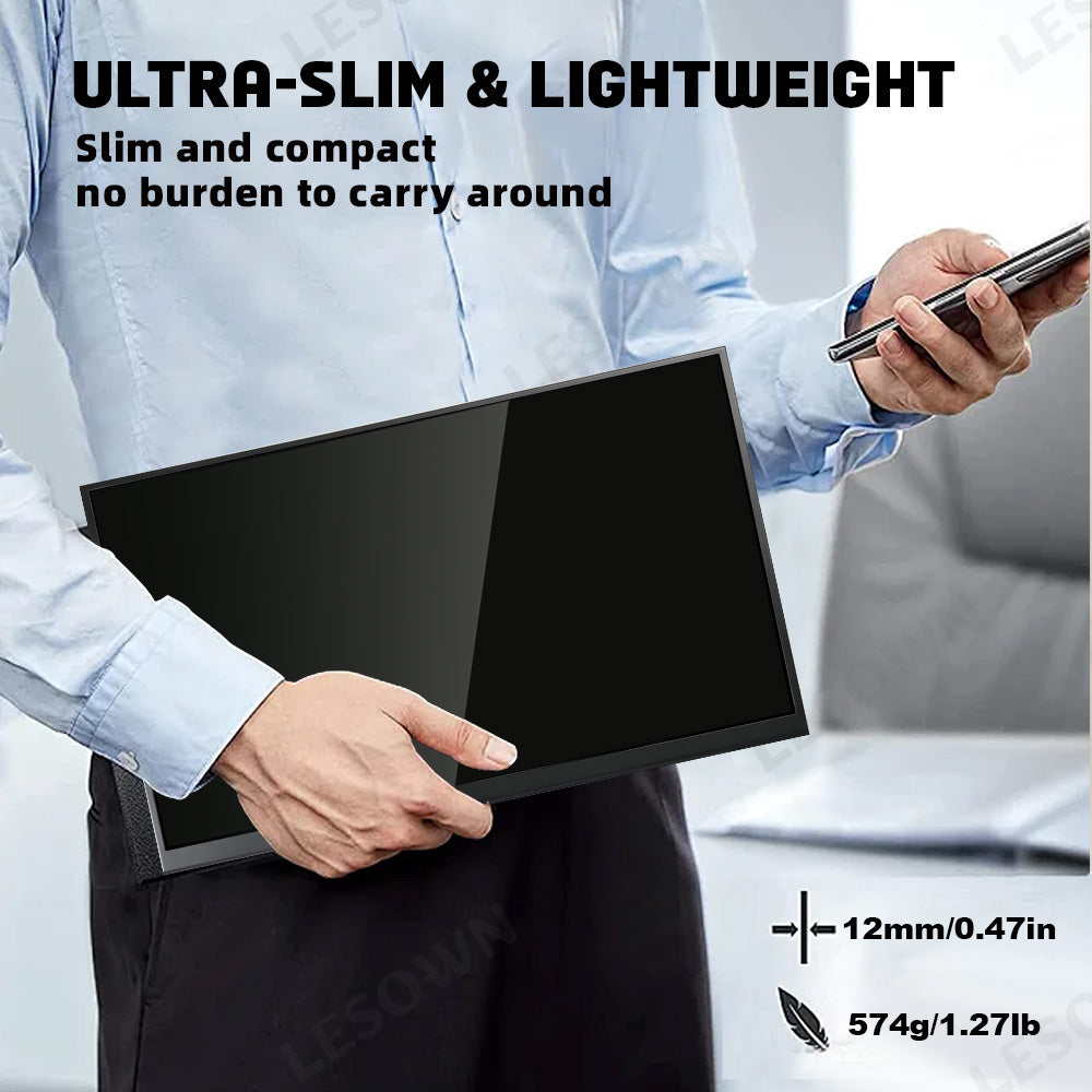 LESOWN P116GPS/P116GPT 11.6 inch Small Portable Monitor Touch FHD 1080P HDMI USB Type C Extend Portable Display