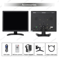 LESOWN N120 12 inch 1024x768 Industrial LCD Monitor 4:3 HDMI AV Small Wide Screen Touch Display