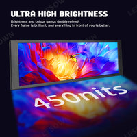 LESOWN P69 6.9 inch Additional Long HDMI Monitor for RPi 1280x480 IPS Bar LCD Display PC Temperature Monitoring Aida64