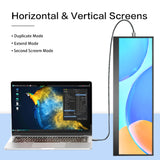 LESOWN P141GPS Bar Monitor 14.1 inch Small HDMI Portable Temp PC Sensor Panel Display IPS 1920x550