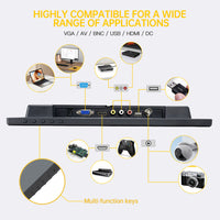 LESOWN N101 10.1 inch Car Monitor HDMI VGA LCD Screen Small Size Display for TV Computer PC Home Security Backup Camera
