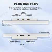 LESOWN P145FHT 14.5 inch Stretched Bar Monitor USB C HDMI 2560x720 IPS Speakers CNC Shell Bar Monitor