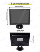 LESOWN N140 14 inch Portable Industrial Monitor 1024x768 VESA LCD VGA Display for Security Cameras