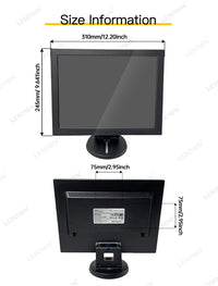 LESOWN N140 14 inch Portable Industrial Monitor 1024x768 VESA LCD VGA Display for Security Cameras
