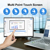 LESOWN P101DP P101DP-T 10.1inch 1280x800 IPS LCD Portable Display Mini Secondary Monitor USB‑C Side Screen Compact Display for Laptop Plug & Play