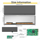 LESOWN M127-A01S 12.7 inch 2.5K Long Screen USB-C HDMI 500cd/m2 High Brightness 1200:1 Full Viewing 2880x864 IPS LCD Panel DIsplay Module