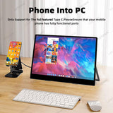 LESOWN P133K 13.3 inch 4K Portable Monitor UHD 3840x2160 IPS LCD Touchscreen VESA Extension Display for XBox PS4/5 Switch PC Laptop