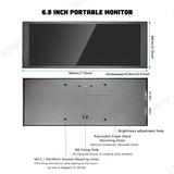LESOWN P69 6.9 inch Additional Long HDMI Monitor for RPi 1280x480 IPS Bar LCD Display PC Temperature Monitoring Aida64