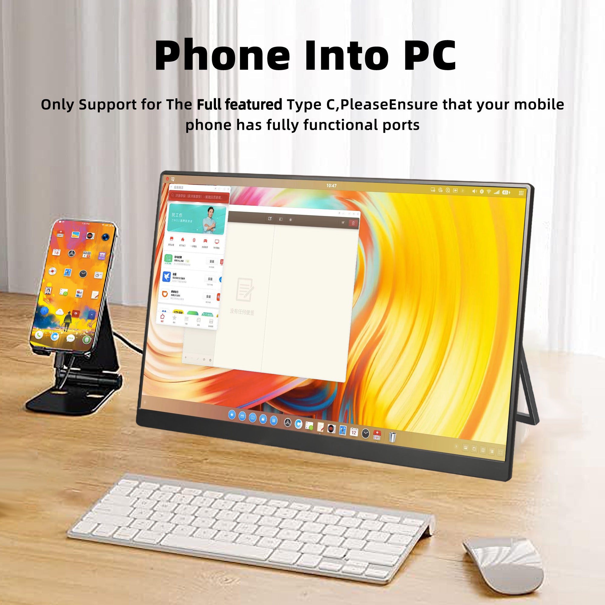 LESOWN P116KPS 11.6 inch 768P Portable Monitor 60Hz Wide Screen USB-C Display with Holder for Laptop Phone Xbox PS4 PS5 Switch