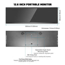 LESOWN P126GPT 12.6 inch USB C Stretched Bar LCD Monitor HDMI Touchscreen Portable Display Extended
