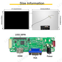 LESOWN M104-A01S Small Wide Screen 10.4 inch 560cd/m2 HD 1024x768 IPS LCD DIsplay HDMI VGA Ports Module for Medical Equipment PC Laptop