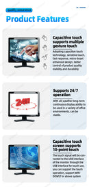 LESOWM N97-D01S 9.7 inch VGA Monitor Full HD 1024x768 LCD Resistive Screen VESA Display with Speakers
