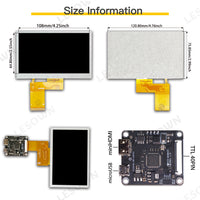 LESOWN M50-A01S 5 Inch LCD Screen 800x480 HD Resolution IPS TTL 40PIN HDMI-compatible Small mini DIsplay Module with Control Board for Camera Raspberry Pi