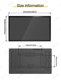 LESOWN N270 27 inch Industrial  Monitor Touch Ultrawide Screen  IPS VGA HDMI USB Input VESA100 Wall Mount Display