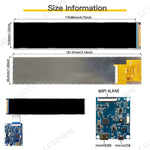 LESOWN M71-A01S LCD Panel Display Long Strip Slim Screen 7.1 inch 280x1424 IPS HDMI 400cd/m2 MIPI 4LANE Interface Module with Driver Board