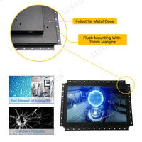 LESOWN E133-C01GBT Embedded Display 13.3 Inch 1920x1080 IPS Industrial LCD Monitor 60Hz 16:9 300cd/m2 with VGA/HDMI/Audio/USB(touch) for PC