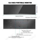 LESOWN P126GPS 12.6 inch Secondary Screen 1920x515 IPS HDMI Bar LCD Monitor