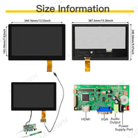 LESOWN M156-B01T 15.6 inch Laptop Screen 1920x1080 IPS HDMI VGA USB Touchscreen Display eDP 30PIN Interface LCD Panel Module for PC