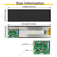 LESOWN M88-A01S/M88-A01T 8.8" Bar Monitor 480x1920 IPS Stretched LCD Expand Display for PC Case Raspberry Pi AIDA64