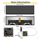 LESOWN M145-A01S Long Stretched Screen 14.5 inch IPS Touch 2560x720 QHD 1500:1 USB-C HDMI Strip Bar Secondary Display LCD Panel Module