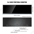LESOWN P141GMT 14.1 inch 4K Long Bar Monitor Wide Touch USB C HDMI PC External Bar Monitor