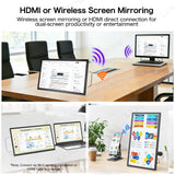 LESOWN P156KPM P185KPM Wireless 15.6 18.5 Inch FHD Portable Monitor Wireless Screen Projection Ideal for Streaming Movies and Reading Documents