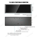 LESOWN P79-T 7.9 inch 400×1280 Stretched Bar LCD Touch Screen Monitor PC Temperature Monitoring RPi