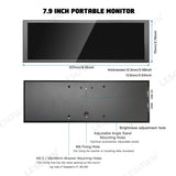 LESOWN P79-T 7.9 inch 400×1280 Stretched Bar LCD Touch Screen Monitor PC Temperature Monitoring Aida64