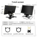 LESOWN MP70S-NGD01A 7.0inch USB Flash Drive Video Advertising Player TFT-LCD 1024x600 IPS Interactive Digital Signage for &nbsp;Kali Raspberry Pi