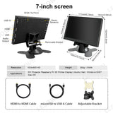 LESOWN MP70S-NGD01A 7.0inch USB Flash Drive Video Advertising Player TFT-LCD 1024x600 IPS Interactive Digital Signage for &nbsp;Kali Raspberry Pi