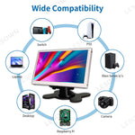 LESOWN 7 inch 1024×600 IPS 5-Point Touchscreen Display with Stand – HDMI/microUSB, Plug & Play N70-A01GWS