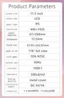 LESOWN P113W Wide Screen HDMI Long Strip Display 11.3 inch IPS 440x1920 mini Computer Bar Type Secondary LCD Monitor