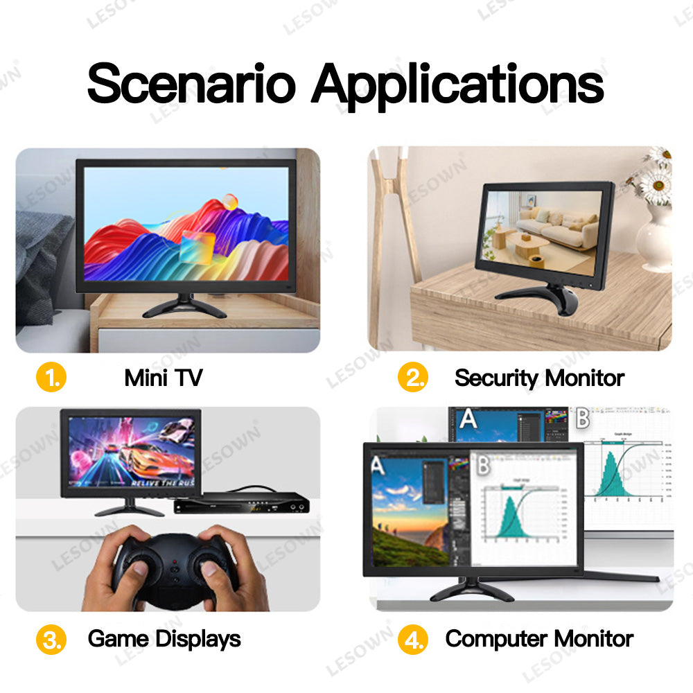 LESOWN N156 Portable Monitor Touchscreen 15.6 inch 1920x1080 Wide Screen HDMI VGA Additional Display