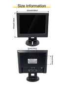 LESOWM N104 10.4 inch VGA Monitor Full HD 1024x768 LCD  Screen VESA Display with Speakers Plastic Shell Black White