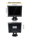 LESOWM N104 10.4 inch VGA Monitor Full HD 1024x768 LCD  Screen VESA Display with Speakers Plastic Shell Black White