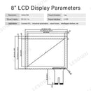 LESOWN M80-A01T Small Screen 8 inch HDMI VGA Ports 1024x768 TN Capacitive Touch Display LVDS Interface DC12V 1A Module for PC Printer